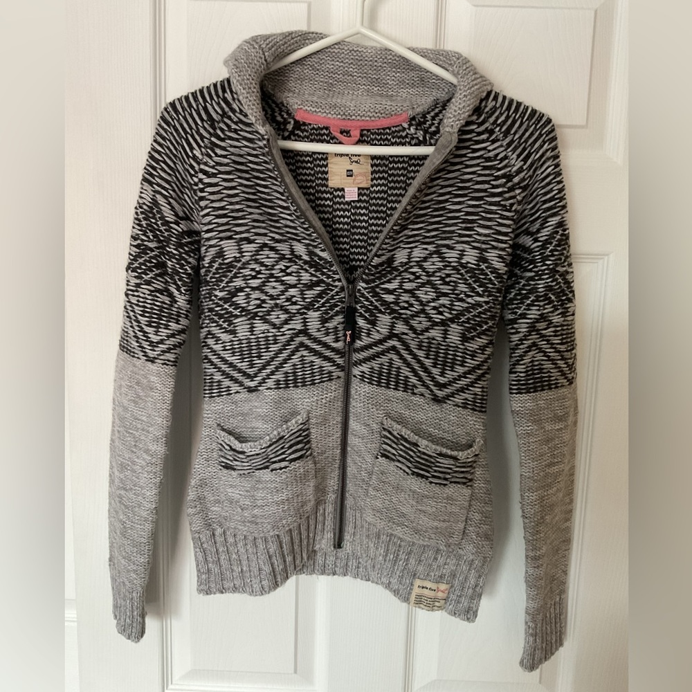 Triple Five Soul Heather Grey Knit Sweater